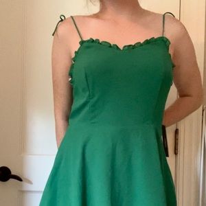 Green Lulu’s mini dress
